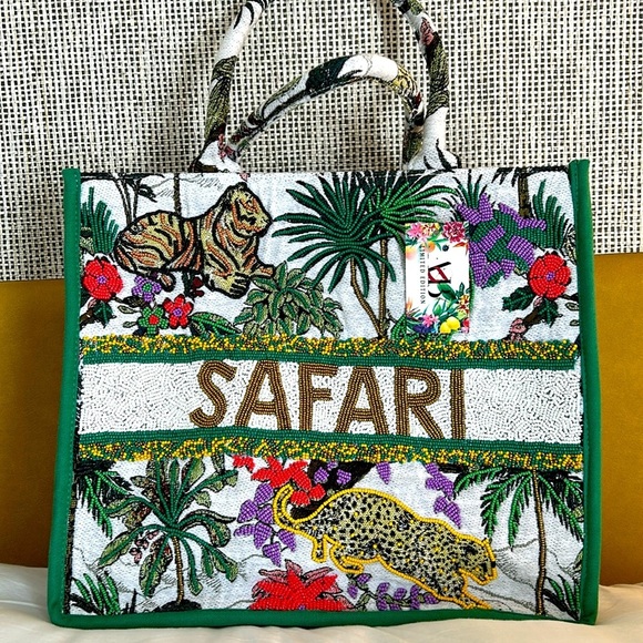 America & Beyond Beaded Safari Tote - Picture 2 of 7